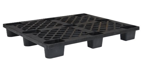 Vestil SKID-17 Solid Deck Plastic Pallet, 2200 lbs Capacity, 40″ Length, 48″ Width, 5-3/4″ Height, Black