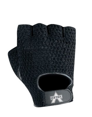 Valeo Large Black Fingerless Leather And Cotton Mesh Back Material Handling M…