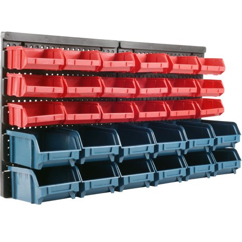 Stalwart 75-92226 30 Bin Wall Mounted Parts Rack