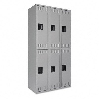 Tennsco DTS121836CMG – Double Tier Locker, 36w x 18d x 72h, Medium Gray