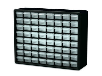 BLACK GARAGE OFFICE ORGANIZER STORAGE 64 HARDWARE CRAFTS DRAWER CABINET BINS